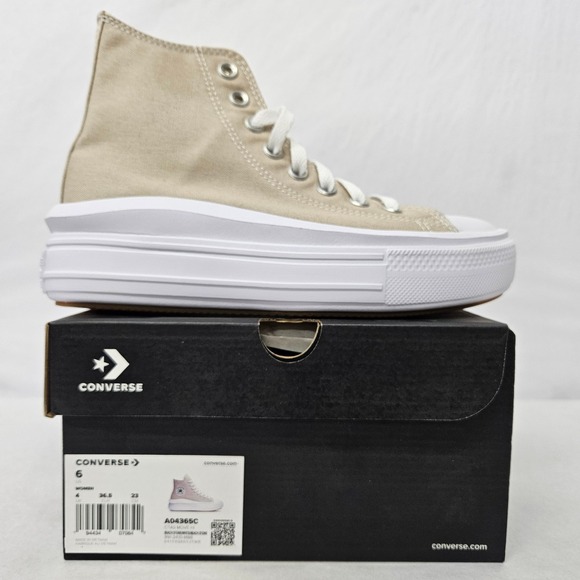 Converse Shoes - Converse Women's Chuck Taylor All Star Move Platform Sneakers A04365C Beige Sz 6